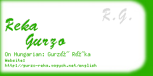 reka gurzo business card